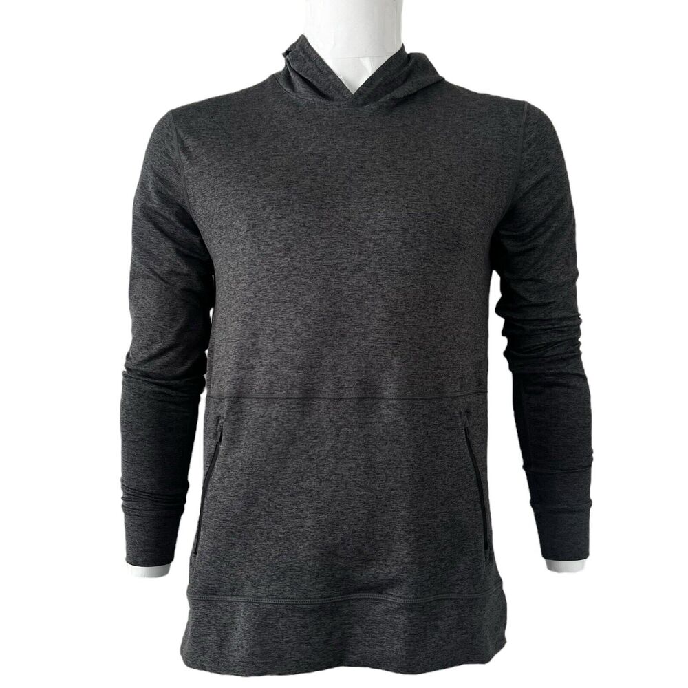Barbell Hoodie Mens Size Medium Bodybuilding Gray‎ Pullover Jacket Workout
